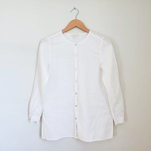 Eileen Fisher 100% Organic Linen Tunic in White, Size PP